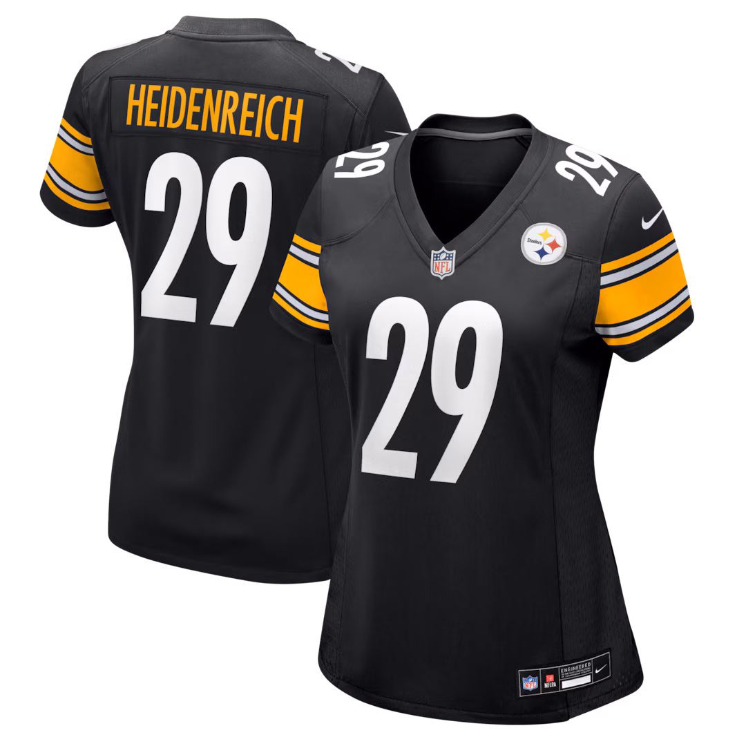Women's Pittsburgh Steelers Eli Heidenreich Nike Black Team Game Jersey