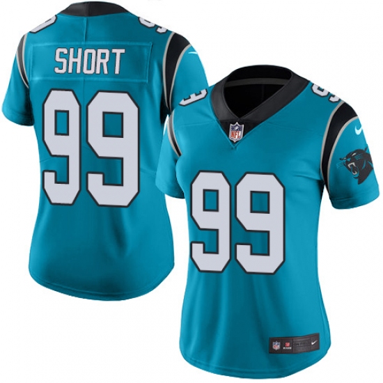 Women's Nike Carolina Panthers #99 Kawann Short Limited Blue Rush Vapor Untouchable NFL Jersey - Ujersey