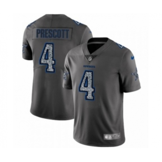 Men's Dallas Cowboys #4 Dak Prescott Limited Gray Static Fashion Limited Football Jersey - Ujersey