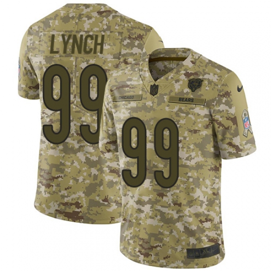 Men's Nike Chicago Bears #99 Aaron Lynch Limited Camo 2018 Salute to Service NFL Jersey - Ujersey