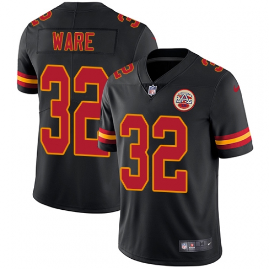 Youth Nike Kansas City Chiefs #32 Spencer Ware Limited Black Rush Vapor Untouchable NFL Jersey - Ujersey