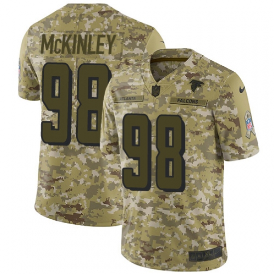 Men's Nike Atlanta Falcons #98 Takkarist McKinley Limited Camo 2018 Salute to Service NFL Jersey - Ujersey