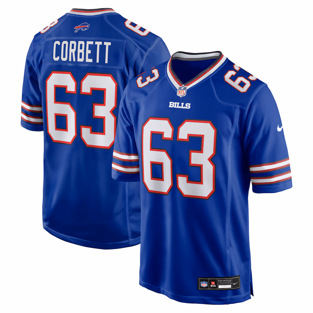 Men's Buffalo Bills Austin Corbett Nike Royal Team Game Jersey