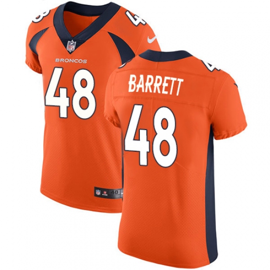 Men's Nike Denver Broncos #48 Shaquil Barrett Orange Team Color Vapor Untouchable Elite Player NFL Jersey - Ujersey