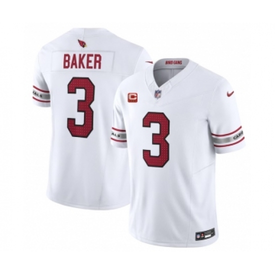 Men's Nike Arizona Cardinals #3 Budda Baker White 2023 F.U.S.E. 4-Star C Vapor Untouchable F.U.S.E. Limited Football Stitched Jersey - Ujersey