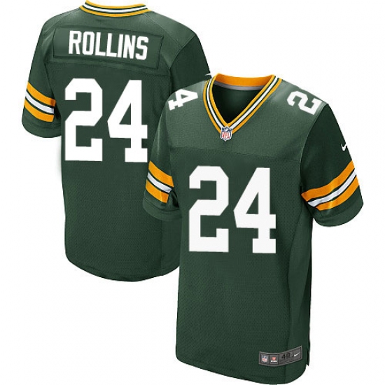Men's Nike Green Bay Packers #24 Quinten Rollins Elite Green Team Color NFL Jersey - Ujersey