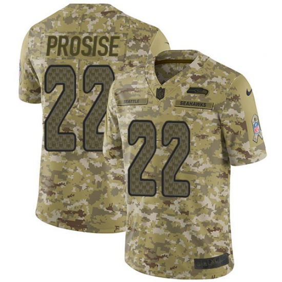 Youth Nike Seattle Seahawks #22 C. J. Prosise Limited Camo 2018 Salute to Service NFL Jersey - Ujersey