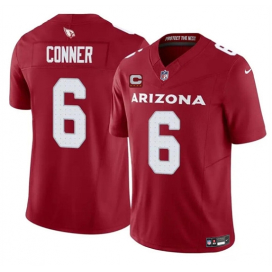 Men's Arizona Cardinals #6 James Conner Red 2025 F.U.S.E. With 4-Star C Vapor Untouchable Limited Football Stitched Jersey - Ujersey