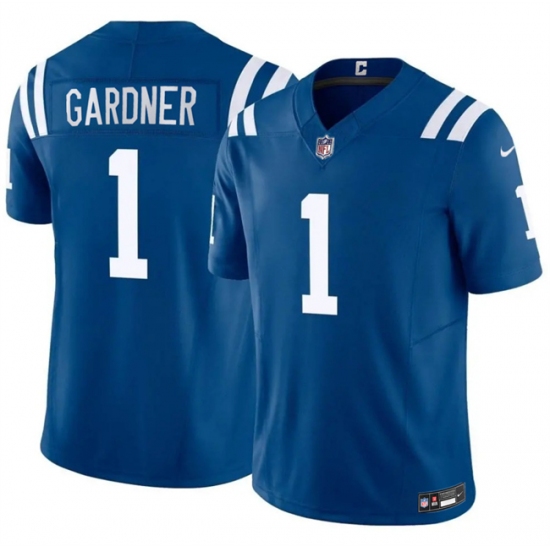 Men's Indianapolis Colts #1 Sauce Gardner Blue 2025 F.U.S.E. Vapor Limited Stitched Football Jersey - Ujersey