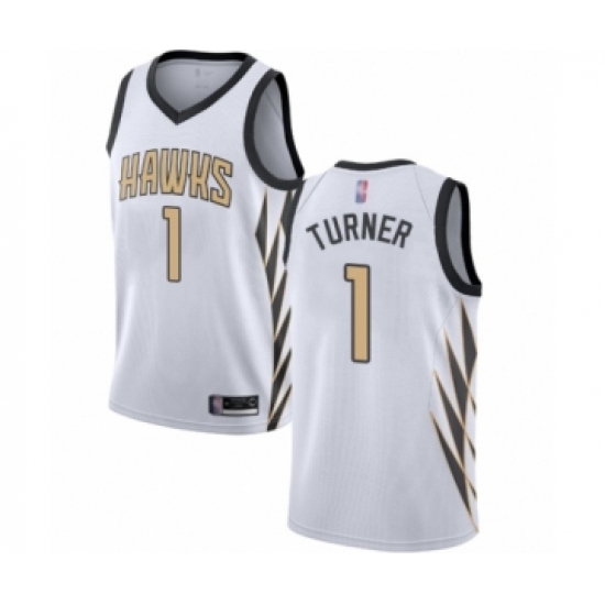 Women's Atlanta Hawks #1 Evan Turner Swingman White Basketball Jersey - City Edition - Ujersey