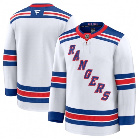 Men's New York Rangers Blank White 2024-25 Away Stitched Hockey Jersey - Ujersey