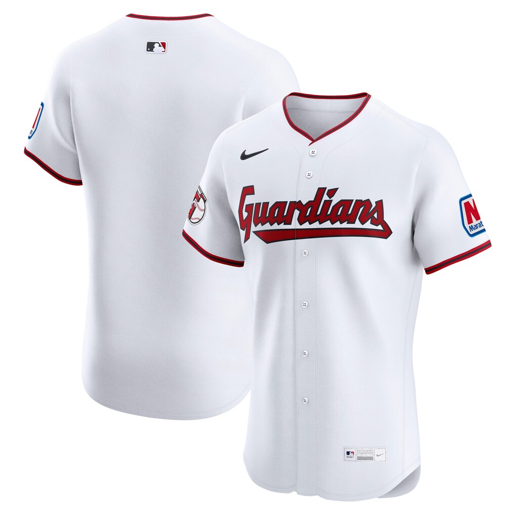 Men's Cleveland Guardians  Nike White Home  Elite Jersey - ujerseystore