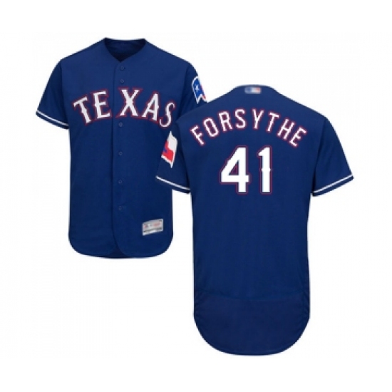 Men's Texas Rangers #41 Logan Forsythe Royal Blue Alternate Flex Base Authentic Collection Baseball Jersey - Ujersey