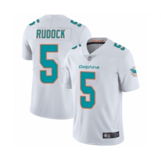 Youth Miami Dolphins #5 Jake Rudock White Vapor Untouchable Limited Player Football Jersey - Ujersey
