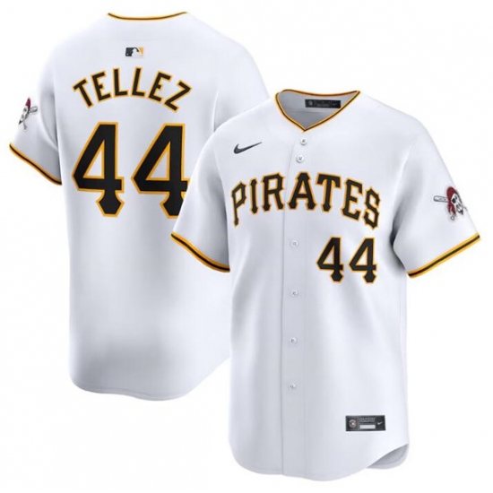 Men's Pittsburgh Pirates #44 Rowdy Tellez White Home Limited Baseball Stitched Jersey - Ujersey