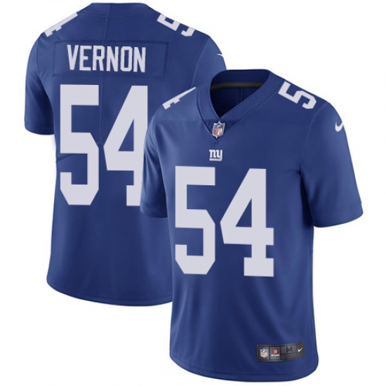 Men's Nike New York Giants #54 Olivier Vernon Royal Blue Team Color Vapor Untouchable Limited Player NFL Jersey - Ujersey