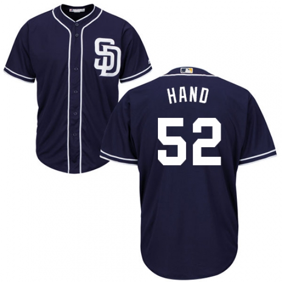 Youth Majestic San Diego Padres #52 Brad Hand Authentic Navy Blue Alternate 1 Cool Base MLB Jersey - Ujersey