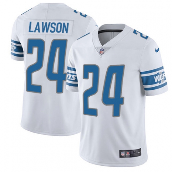 Men's Nike Detroit Lions #24 Nevin Lawson Limited White Vapor Untouchable NFL Jersey - Ujersey