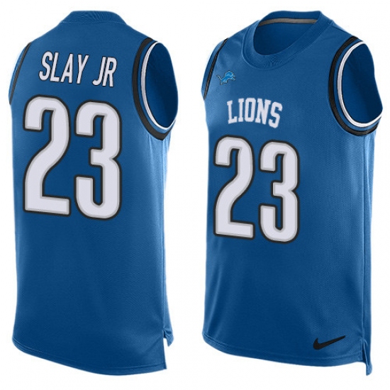 Men's Nike Detroit Lions #23 Darius Slay Limited Light Blue Player Name & Number Tank Top NFL Jersey - Ujersey