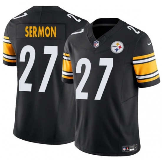 Men's Pittsburgh Steelers #27 Trey Sermon Black 2025 F.U.S.E. Vapor Untouchable Limited Football Stitched Jersey - Ujersey