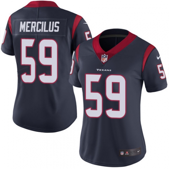 Women's Nike Houston Texans #59 Whitney Mercilus Limited Navy Blue Team Color Vapor Untouchable NFL Jersey - Ujersey
