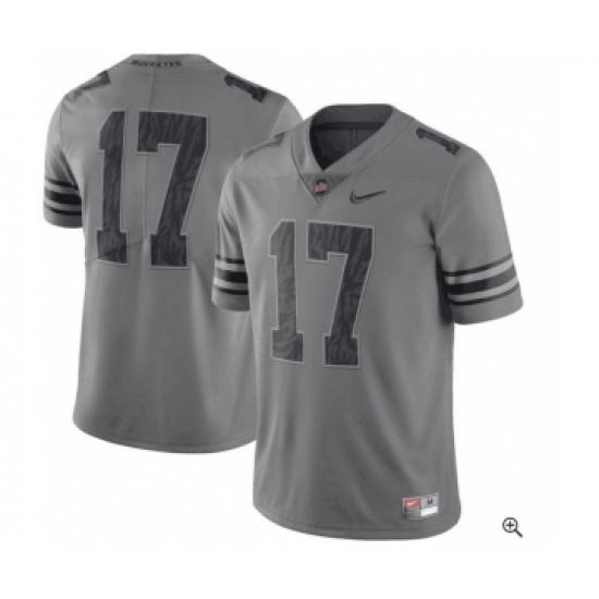 Ohio State Buckeyes 17 Gray College Football Jersey - Ujersey