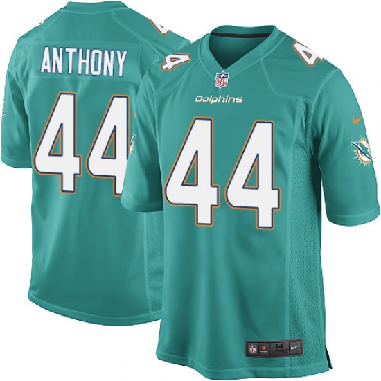 Men's Nike Miami Dolphins #44 Stephone Anthony Game Aqua Green Team Color NFL Jersey - Ujersey