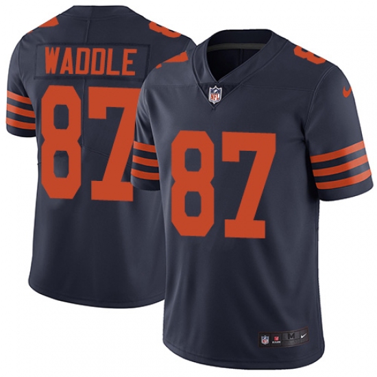 Youth Nike Chicago Bears #87 Tom Waddle Navy Blue Alternate Vapor Untouchable Limited Player NFL Jersey - Ujersey
