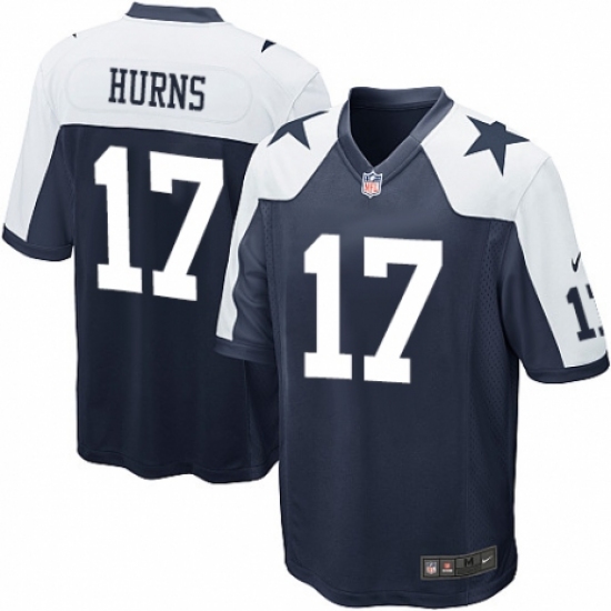 Men's Nike Dallas Cowboys #17 Allen Hurns Game Navy Blue Throwback Alternate NFL Jersey - Ujersey