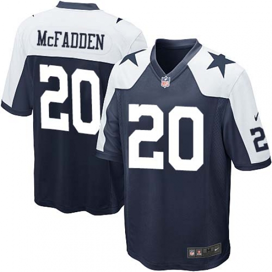 Men's Nike Dallas Cowboys #20 Darren McFadden Game Navy Blue Throwback Alternate NFL Jersey - Ujersey