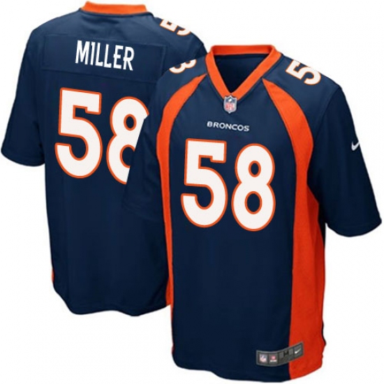 Men's Nike Denver Broncos #58 Von Miller Game Navy Blue Alternate NFL Jersey - Ujersey