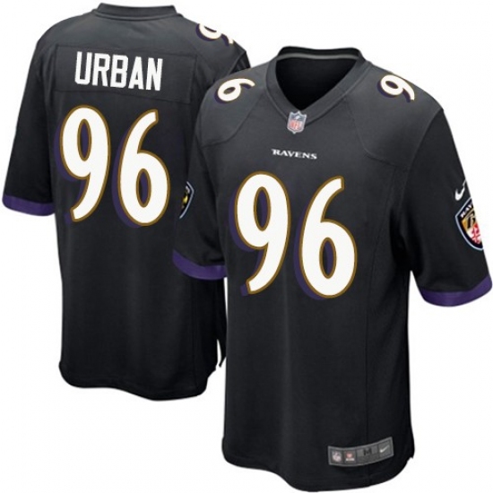Men's Nike Baltimore Ravens #96 Brent Urban Game Black Alternate NFL Jersey - Ujersey