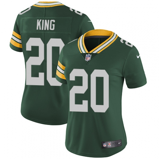 Women's Nike Green Bay Packers #20 Kevin King Green Team Color Vapor Untouchable Limited Player NFL Jersey - Ujersey