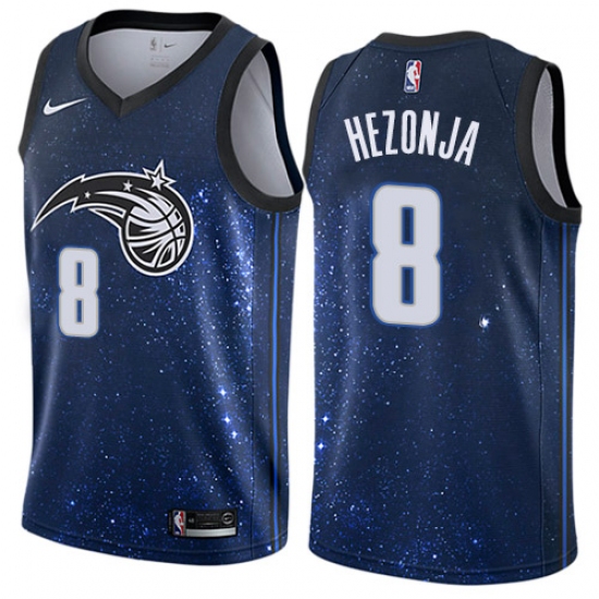 Women's Nike Orlando Magic #8 Mario Hezonja Swingman Blue NBA Jersey - City Edition - Ujersey