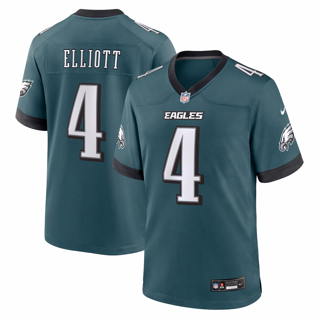 Men's Philadelphia Eagles Jake Elliott Nike Midnight Green Team Game Jersey