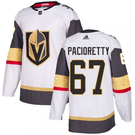 Men's Adidas Vegas Golden Knights #67 Max Pacioretty Authentic White Away NHL Jersey - Ujersey