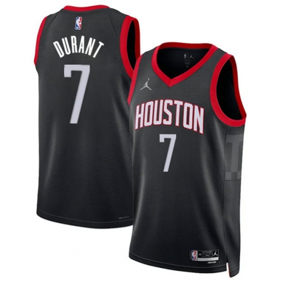 Men's Houston Rockets #7 Kevin Durant Black Statement Edition Stitched Jersey - ujerseystore