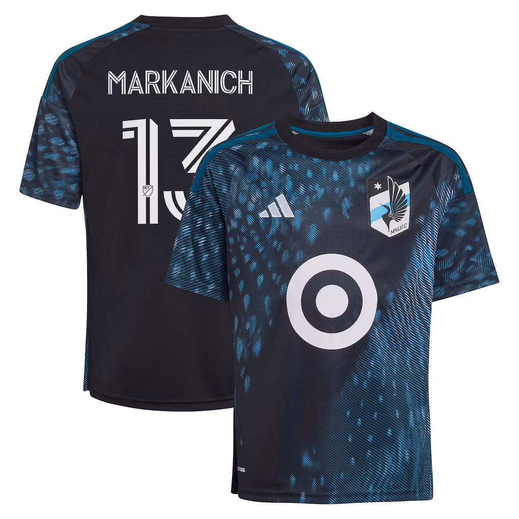 Youth Minnesota United FC Anthony Markanich adidas Black 2026 The Decade Kit Replica Jersey - Ujersey NHL