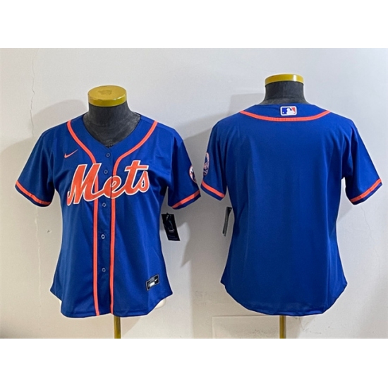 Youth New York Mets Blank Royal Cool Base Stitched Baseball Jersey - Ujersey
