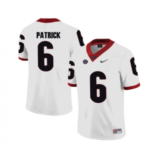 Georgia Bulldogs 6 Natrez Patrick White College Football Jersey - Ujersey