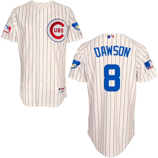 Men's Majestic Chicago Cubs #8 Andre Dawson Authentic Cream 1969 Turn Back The Clock MLB Jersey - Ujersey