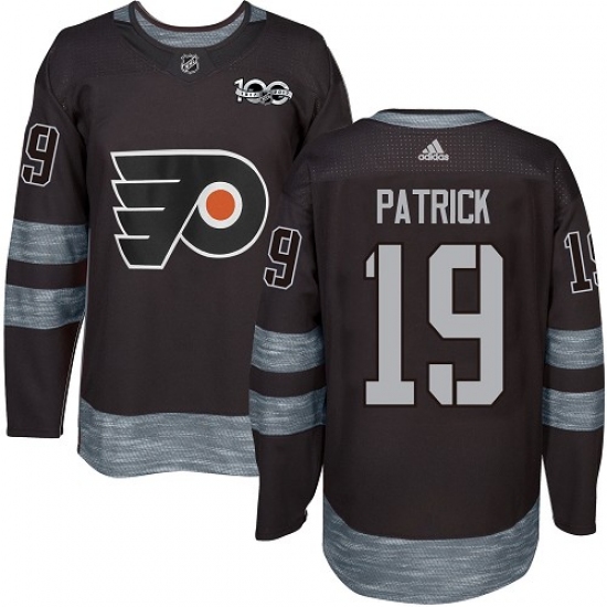 Men's Adidas Philadelphia Flyers #19 Nolan Patrick Premier Black 1917-2017 100th Anniversary NHL Jersey