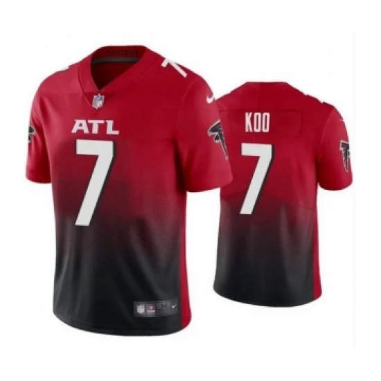 Men's Atlanta Falcons #7 Younghoe Koo Red Black Vapor Untouchable Limited Stitched Jersey - Ujersey