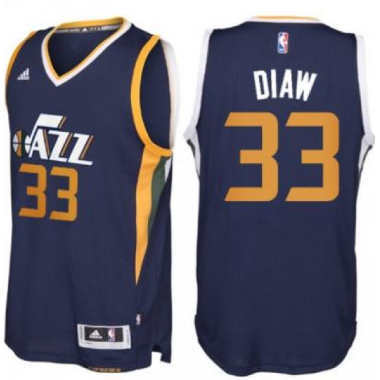 Men's Utah Jazz #33 Boris Diaw adidas Navy Blue New Swingman Road Jersey - Ujersey