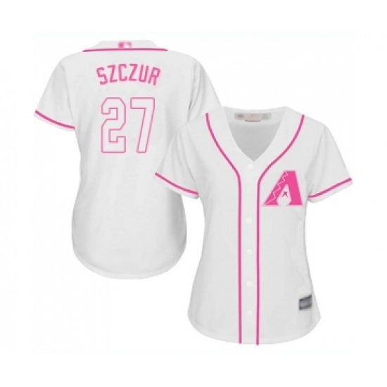 Women's Arizona Diamondbacks #27 Matt Szczur Replica White Fashion Baseball Jersey - Ujersey