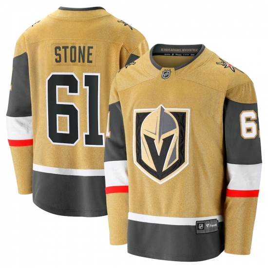 Men's Vegas Golden Knights #61 Mark Stone Fanatics Branded Gold 2020-21 Alternate Premier Breakaway Player Jersey - Ujersey