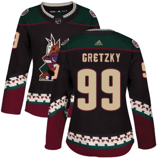Women's Adidas Arizona Coyotes #99 Wayne Gretzky Premier Black Alternate NHL Jersey - Ujersey