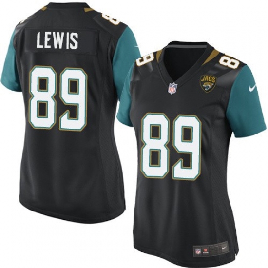 Women's Nike Jacksonville Jaguars #89 Marcedes Lewis Game Black Alternate NFL Jersey - Ujersey