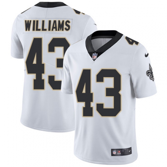 Youth Nike New Orleans Saints #43 Marcus Williams White Vapor Untouchable Limited Player NFL Jersey - Ujersey