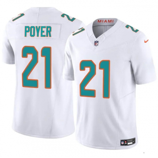 Men's Miami Dolphins #21 Jordan Poyer White 2024 F.U.S.E Vapor Limited Football Stitched Jersey - Ujersey
